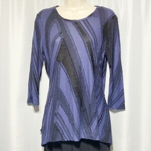 Simply Vera Blue Sharkbite Top (S)